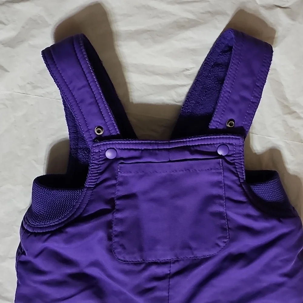 The Children's Place Baby 12 Months Purple Thermolite Bib Snowsuit Used